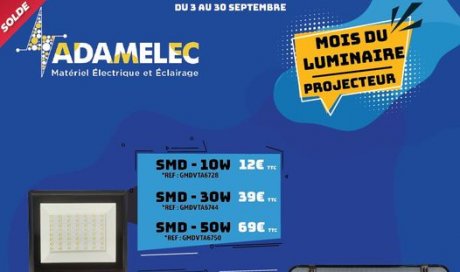 Nouvel arrivage de projecteurs LED dans nos agences ADEMELEC à la Réunion